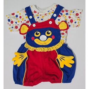 Manish Vintage Clown Outfit Romper Set 12-18 Months